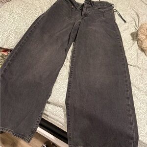 Levi's Women's Dark Gray Wide Leg Jeans